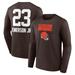 Men's Fanatics Branded Martin Emerson Jr. Brown Cleveland Browns Team Wordmark Player Name & Number Long Sleeve T-Shirt