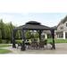 Sunjoy Merston 10 ft. x 12 ft. Solar Powered Hardtop Gazebo Aluminum/Hardtop/Metal in Gray | 144.41 H x 143.85 W x 121.02 D in | Wayfair A1020121C0