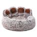 Duixinghas Pet Nest Plush Bed Pet Nest Paw-shaped Pet Bed Warm Comfortable Anti-slip Fluffy Plush Cat Dog Sleeping Nest Pet Supplies Non-slip Bottom Pet Bed