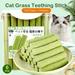 6PCS Cat Grass Teeth Grinding Stick Pet Snacks Hairball Removal Mild Hair Row Ready To Eat Cat Baby Cat Teeth Cleaning Sticks