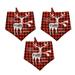 3 Pack Dog Bandana Christmas Classic Plaid Pets Scarf Triangle Bibs Kerchief Set Pet Costume Accessories Decoration for Small Medium Large Dogs Cats Pets