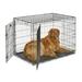Houses Kennels Dog Crate 22/24/30/36/42/48 Double Door Folding Metal Homes for Pets Divider Panel Leak-Proof Dog Pan