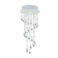 Spiral Ceiling Crystal Lamp Living Room Crystal Ceiling Lamp Modern Crystal Hanging Lamp (White Light)