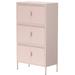 COOKCOK 6 Door Metal Storage Cabinet for Home Office School Garage Adjustable Shelves Sideboard Steel Accent Storage Cabinets Pink