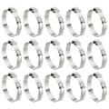 Uxcell 40 Pack 1 5/16 Cinch Clamp Rings 304 Stainless Steel 32.9-36.1mm Single Ear Crimp Rings