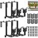 Urban Deco Flower Window Box Brackets 6 Pack Adjustable Heavy Duty Wall Mount Holder with Butterfly Suitable for Balcony Paito Garden Black