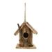 1Pc Wooden Bird House Natural Wood Birdhouse Bird Home Gardening Decoration