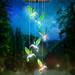 Hummingbird Solar Wind Chimes Hummingbird Gift Outdoor Wind Chimes Solar Lights Color Changing Solar Night Lights Gifts for Mom Grandma Memorial Wind Chimes Christmas Decoration