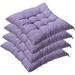 Namzi Set of 4 Indoor/Outdoor Chair Cushion Cotton Chair Pads Square Cushions for Wicker Chair Seat for Rocking Dining Patio Camping Kitchen Chairs (40X40cm) Light Purple