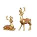 Ruimatai Christmas Table Decor Bedroom Decors 2pcs Resin Deer Sculptures Reindeer Decorations Indoor Elegant Christmas Deer Statue Home Decor Accents for Living Room Bedroom Office And Shelf