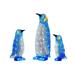 piaybook Garden Statues Penguin Decoration LED Christmas Outdoor Decorations Acrylic Christmas Ornaments Christmas Atmosphere Decoration Yard Art for Backyard Pathway Garden Lawn Sky Blue