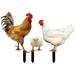 3pcs Garden Chicken Stakes Acrylic Hen Stakes Decorative Chicken Stakes Lawn Yard Chicken Stakes