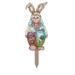 piaybook Garden Statues Decorative Metal Rabbit Spring Bunny Easter Decoration Garden Easter Ornaments Stakes Sign Outdoor Decor Yard Stake Card Slot Yard Art for Backyard Pathway Garden Lawn
