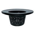 BULYAXIA HG6RDBK Wide 6 Bucket Basket Lid Pack of 25 Black 12 L x 12 W x 17.5 H