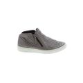 Ecco Sneakers: Slip-on Platform Casual Gray Print Shoes - Women's Size 7 - Round Toe