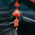 Japanese Style Hanging Decor Daruma Statue Pendant Garden Wind Bell Car Hanging Charm