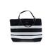 Coach Leather Tote Bag: Black Stripes Bags