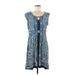 Apt. 9 Casual Dress: Blue Batik Dresses - Women's Size Large