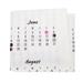 Tarente 50x70cm Simple Style 2020 Hanging Calendar Cloth Wall Calendar Home Background Decoration(Moon Colorful Type)