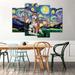 Winston Porter Huskies Starry Night Multi Piece Canvas Print On Canvas 4 Pieces Set Canvas in White | 36 H x 22 W x 1 D in | Wayfair