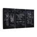 17 Stories Guided Missile BW Patent Multi Piece Canvas Print On Canvas 3 Pieces by Patent Hunter Set Canvas in Brown | Wayfair