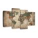 17 Stories Educational World Map IV Multi Piece Canvas Print On Canvas 4 Pieces by Tess P Set Canvas in Green | 43 H x 27 W x 1.25 D in | Wayfair