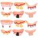 12pcs Halloween Fake Teeth Prop Prank Teeth Ugly Teeth Joke Teeth Funny Teeth Halloween Prop