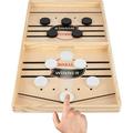 iMucci Fast Sling Puck Game - Super Slingshot Board Games for a Family Game Night Wooden Table Hockey Party Game with Friends | Foosball Winner Rapid Battle Speed String Puck Game