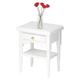 FAGINEY Bedside Table 1:12 White Mini Bedroom Furnishing Articles Wooden Bedside Table Model Toy