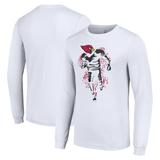 Men's Starter White Arizona Cardinals Logo Graphic Long Sleeve T-Shirt