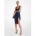 Michael Kors Matte Jersey Sarong Skirt Blue 2