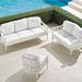 Avery 3-pc. Sofa Set in White Finish - Sofa Set with Lounge Chair, Dune with Logic Bone Piping , Dune with Logic Bone Piping - Frontgate