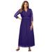 Plus Size Women's Stretch Lace Maxi Dress by Jessica London in Midnight Violet (Size 14 W)