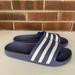 Adidas Shoes | Adidas Womens Blue White Slide Slippers Size Us 9 M New | Color: Blue/White | Size: 9