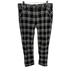 Free People Pants & Jumpsuits | Free People Black Grey Plaid Cotton Low Rise Slim Ankle Leg Pants 10 | Color: Black/Gray | Size: 10