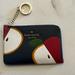 Kate Spade Bags | Kate Spade Honeycrisp Apple Medium L-Zip Card Holder Blue Multi Novelty Wallet | Color: Blue/Red | Size: Os