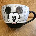 Disney Dining | Disney Mickey Mouse Cappuccino Cup Coffee Mug Vintage Style Soup Mug 20 Oz | Color: Black/Gray | Size: Os