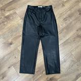 American Eagle Outfitters Pants & Jumpsuits | Abercrombie & Fitch Ankle Straight Ultra High Rise Vegan Leather Pant Size 29/8 | Color: Black | Size: 29
