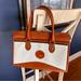Dooney & Bourke Bags | Dooney & Bourke White And Brown Leather Satchel Full Zip | Color: Brown/White | Size: Os