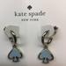 Kate Spade Jewelry | Kate Spade New Light Blue Spade Huggie Earring | Color: Blue/Silver | Size: 1" Drop