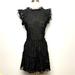 Anthropologie Dresses | Brand New With Tag Anthropologie Blue Tassel All Lace Tiered Mini Dress S | Color: Black | Size: S