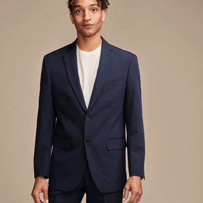 Lucky Brand Suit Separate 4-Way Stretch Blazer - Men's Clothing Jackets Coats Blazers in Dark Blue, Size 50