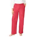 Plus Size Women's Chino Wide Leg Trouser by Jessica London in Bright Red (Size 12 W)