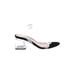 Nasty Gal Inc. Heels: Black Print Shoes - Women's Size 6 - Open Toe
