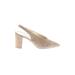 Butter Heels: Pumps Chunky Heel Glamorous Ivory Solid Shoes - Women's Size 8 - Pointed Toe