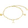 s.Oliver Fußkette Edelstahl gold Damen