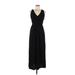 Maeve Casual Dress - Midi V-Neck Sleeveless: Black Print Dresses - Women's Size 6 Petite