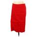 Bebe Casual Skirt: Red Solid Bottoms - Women's Size 4