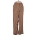 Lands' End Khaki Pant Straight Leg Boyfriend: Brown Print Bottoms - Women's Size 8