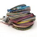 GO2Boho-Bracelet Bohimien Tissé à Motif Unisexe Multicolore Fait à la Main Ajustable Vente en